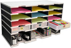 Desktop Organizer 12 Letter Tray Sorter Plus Riser Storage Base & 3 Supply by UltimateOffice