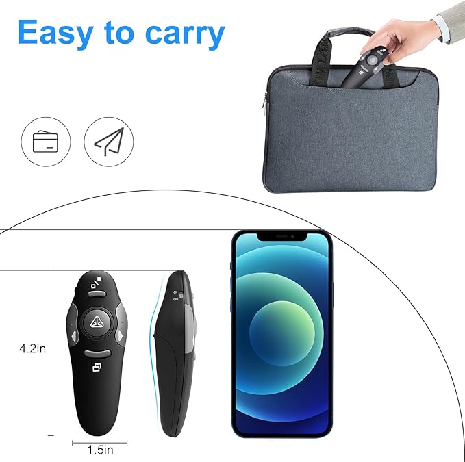 Wireless Presentation Clicker for PowerPoint, Wireless Presenter Remote - Image 3