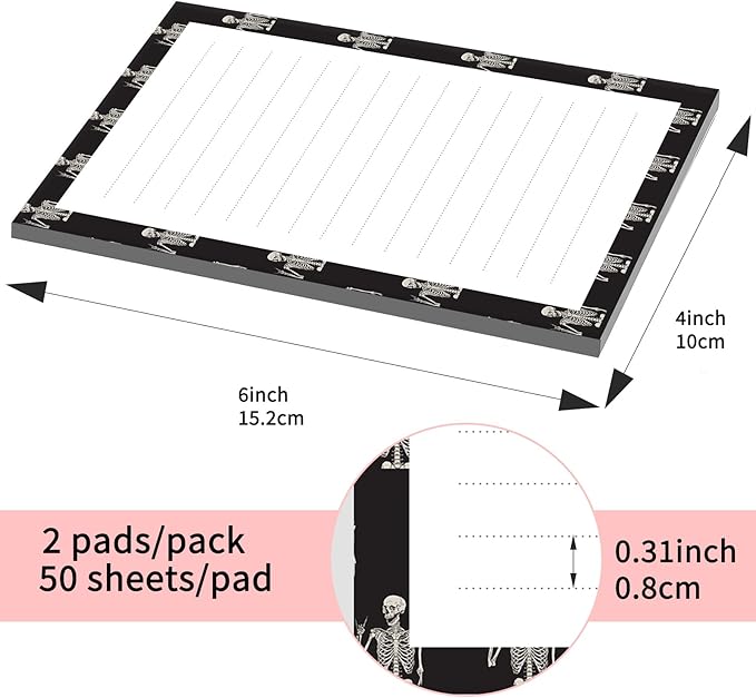 SXboxing Sticky Notes 4X6 Inches, 2 Pack Large Cute Self-Stick Pads, Bright - Image 4