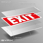 iSYFIX Exit Sign – 2 Pack 12x4 Inch – 40 mil Thick Polystyrene Plastic Sign - Image 9