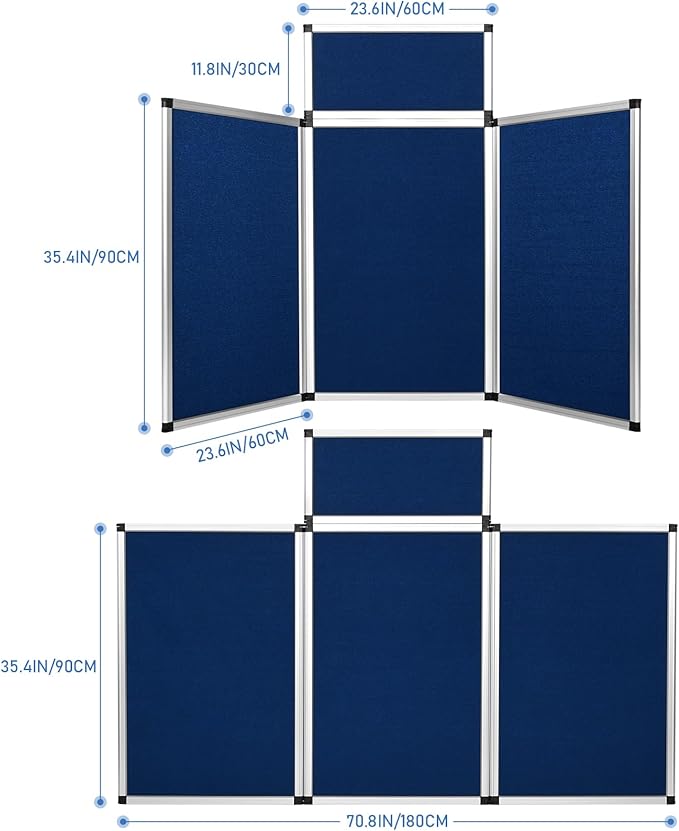 Nisorpa Trade Show Presentation Board, Aluminum Trifold Poster Board 70.8 x - Image 2