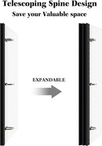 INFUN 1 Inch Telescoping 3 Ring Binder -12 PCS-White, Flexible Binders - Image 2