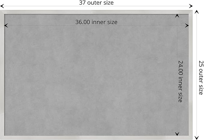 Amanti Art Silver Framed Magnetic Board 25x37 Large Vision Board - Image 4