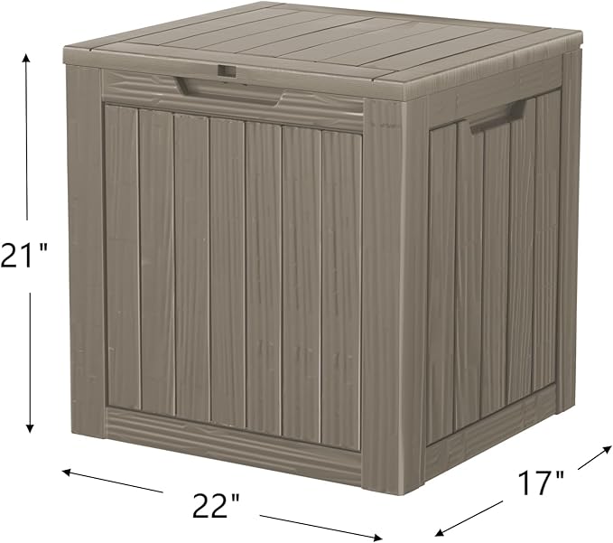PATIOEASY Outdoor Storage Box 30GAL Waterproof Resin Deck Box, UV-Resistant - Image 2