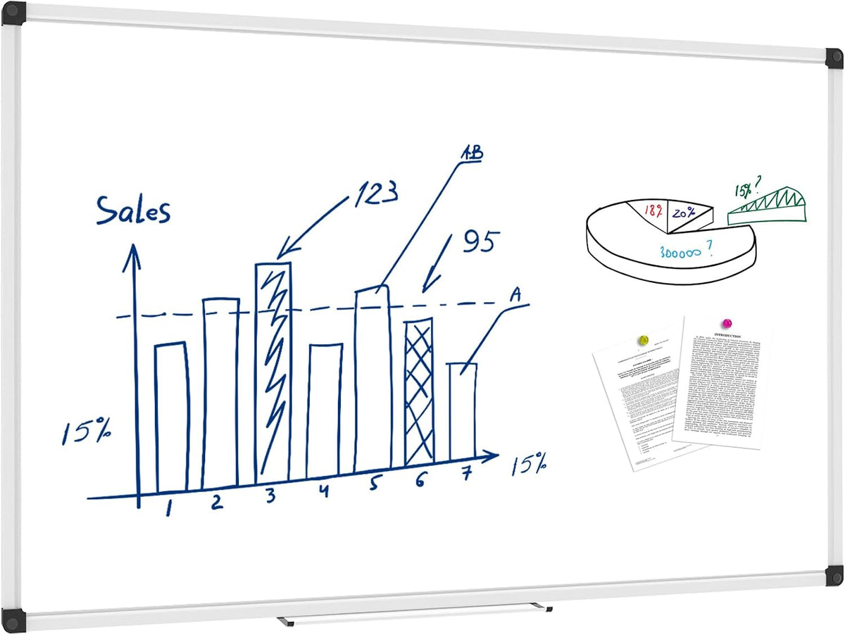 XBoard Magnetic Whiteboard 48 x 31 inch, Dry Erase Board
