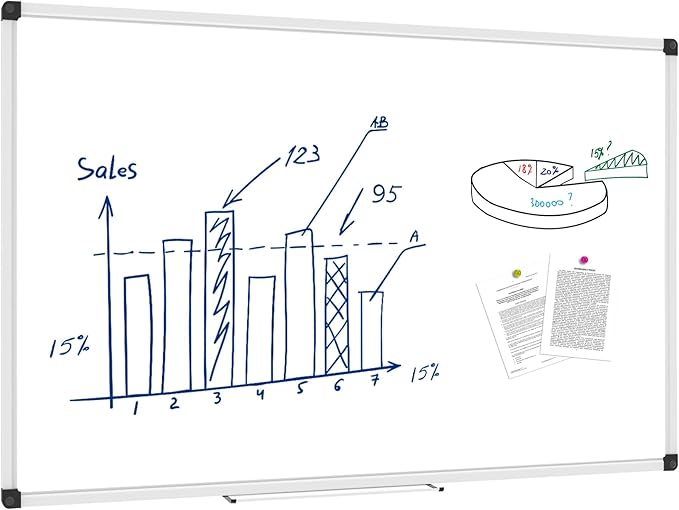 XBoard Magnetic Whiteboard 48 x 31 inch, Dry Erase Board by XBoard
