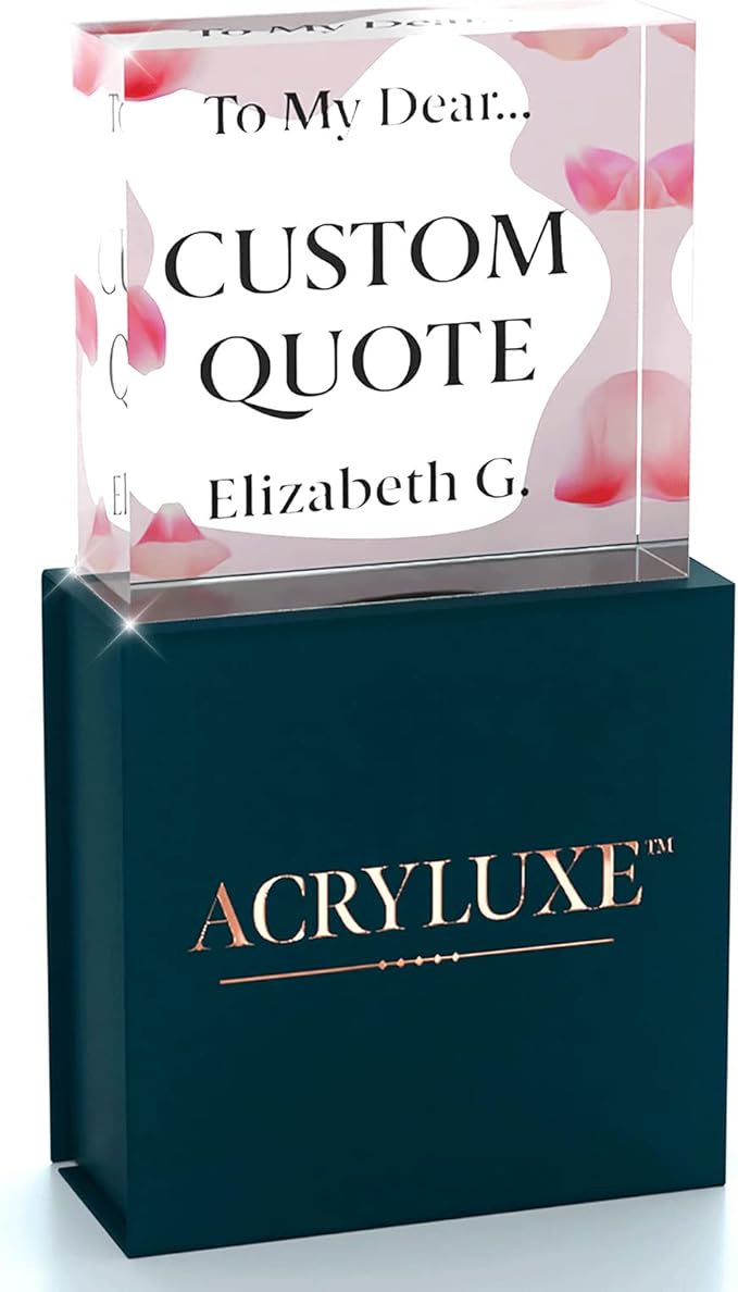 Personalized Gifts, Custom Quote Block Letter Board, Crystal-Clear Acrylic by MySignCenter