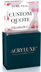 Personalized Gifts, Custom Quote Block Letter Board, Crystal-Clear Acrylic by MySignCenter