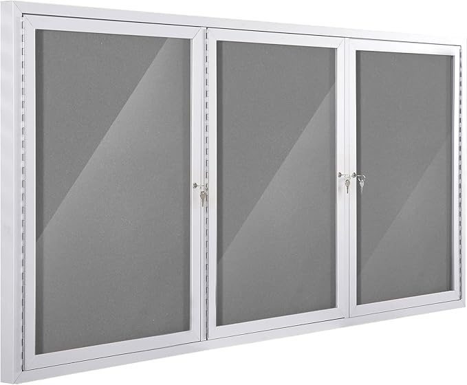 SWANCROWN Outdoor Bulletin Board 94x48in, Enclosed Bulletin Board by SWANCROWN
