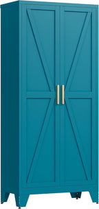 qinptwut 71" metal storage cabinet with doors and, package contents