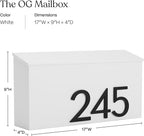 post & porch The OG Mailbox | Wall Mounted Mailbox | Black/Brown/White/Grey - Image 2