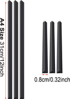 Outus 30 Pieces Binding Bars Slide Grip Binding Bars for Office Report Cover, A4 Size, 30 Sheets Capacity, 12 Inch (Black)