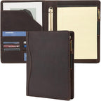 Geslun Genuine Leather 3 Ring Binder, 8.5 x 11 Letter Size Folio by Geslun