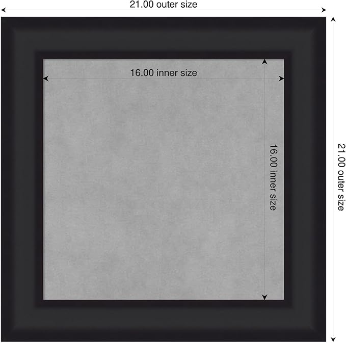 Amanti Art Black Framed Magnetic Board 21x21 Small Vision Board - Image 2