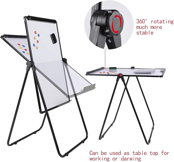 Dry Erase Board with Stand, Double Sided Magnetic Whiteboard, 24 x 36 Portable - Image 4