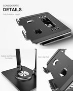 Tablet Stand Holder with Thickened 360°Rotating Base Dual Rod Adjustable - Image 6