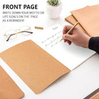 feela 15 Pack A5 Kraft Notebooks, 60 Lined Blank Pages Travel Journal Bulk - Image 5