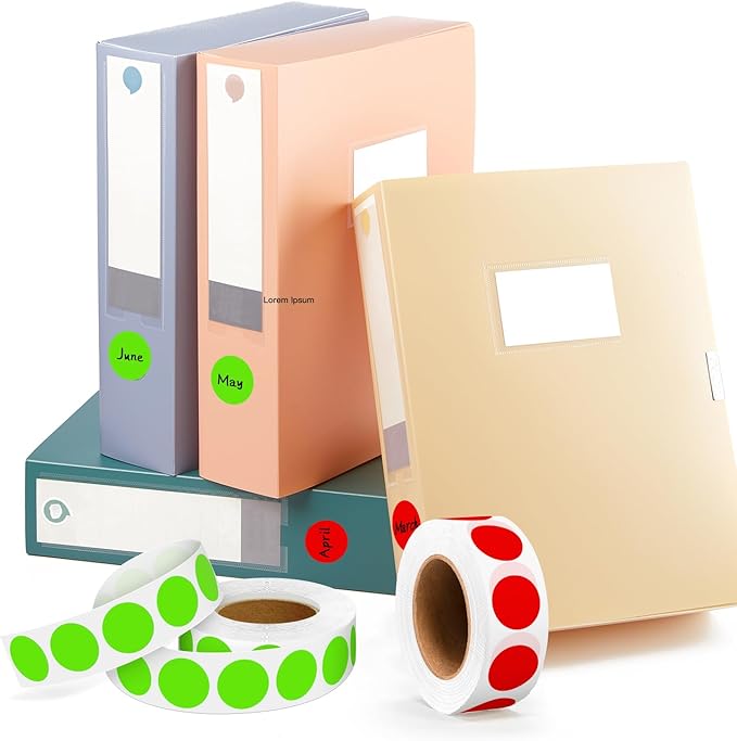 PARLAIM 2 Rolls 2000PCS 3/4" Round Circle Color-Code Dot Stickers, 2 Color - Image 4