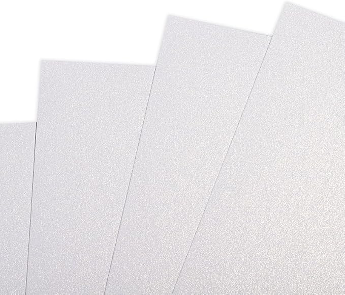 White Shimmer Cardstock Paper, 120 Sheets 250gsm/92Ib Pearlescent Paper - Image 3