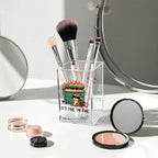 Vgrti It's Fine I'm Fine Acrylic Cosmetic Pencil Pen Holder Cup, Funny Raccoon - Image 3