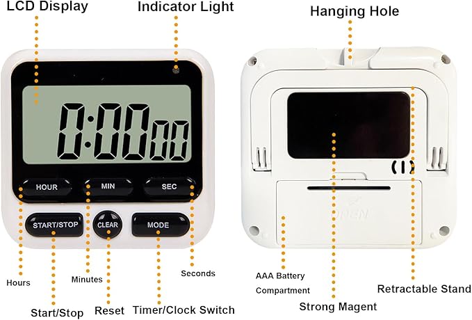 Digital Dual Kitchen Timer - Image 4
