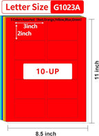 Gemsroyal Colored Labels Printable 2"×3", Neon Moving Label Stickers - Image 2