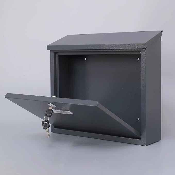 xydled Mail Boxes with Key Lock, Locking Mailbox Wall Mounted, Large Capacity - Image 6