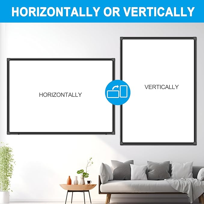 H-Qprobd 48"x30" Magnetic White Board Dry Erase Wall Mount Whiteboard - Image 4