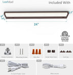 Leetdud LED Under Cabinet Lighting Hardwired or Plug in, 24 Inch 12W, Dimmable - Image 9