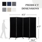 Upgrade Version Room Partition and Divider, Freestanding Rolling Dividers - Image 2
