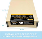 Lineco Museum Archival Storage Box, 8.75x10.75x3 in. Drop Front Design. - Image 2