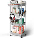 Sorgion 4 Tier Rolling Cart Organizer, Art Craft Diaper Bedside Snack Laundry by Sorgion