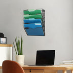 EASEPRES Mail Organizer Wall Mount, 5 Tier Metal Chicken Wire Hanging File - Image 5