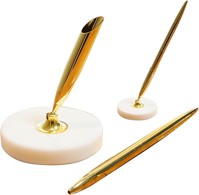 Stone-Style Pen Stand with Zinc Alloy Ballpoint Pen, The best choice - Image 5