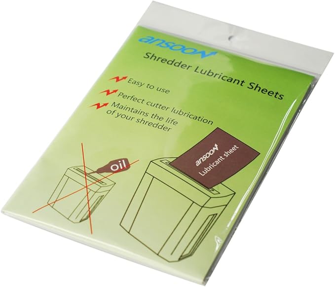 Ansoon Paper Shredder Lubricant Lubricating Sheets, Paper Shredder Oil - Image 4