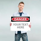 Custom OSHA Style Danger Sign 18" x 24" Plastic Sign, Customizable "Your Text - Image 2