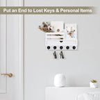 Lucundm Key Holder Wall Mount, Mail Holder - Image 2
