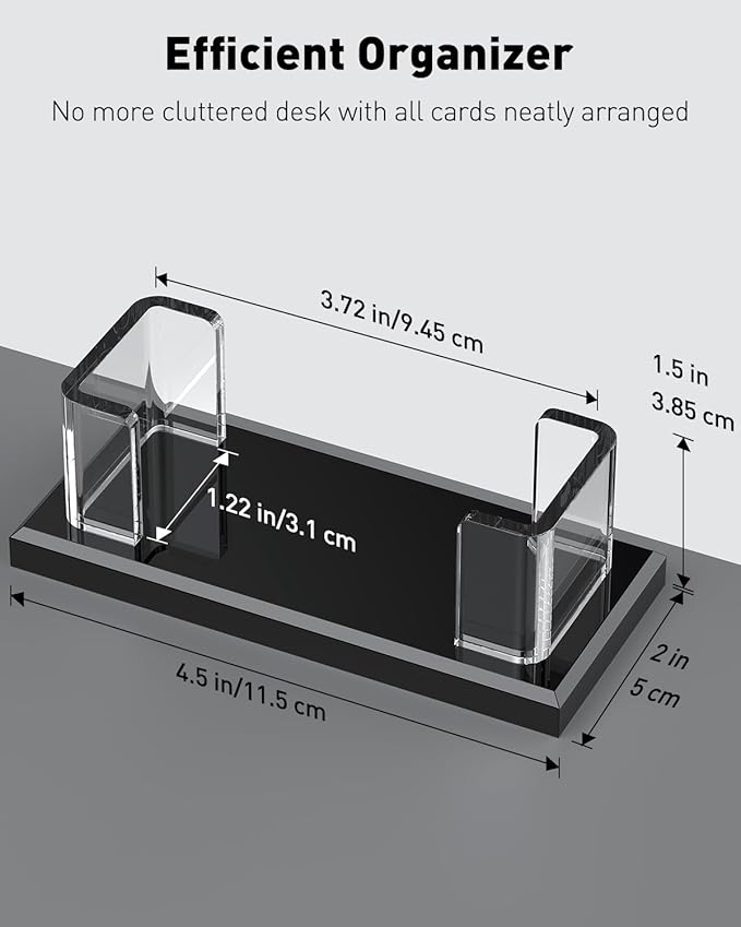 Uniclife 2 Pack Acrylic Business Card Holder - Image 6