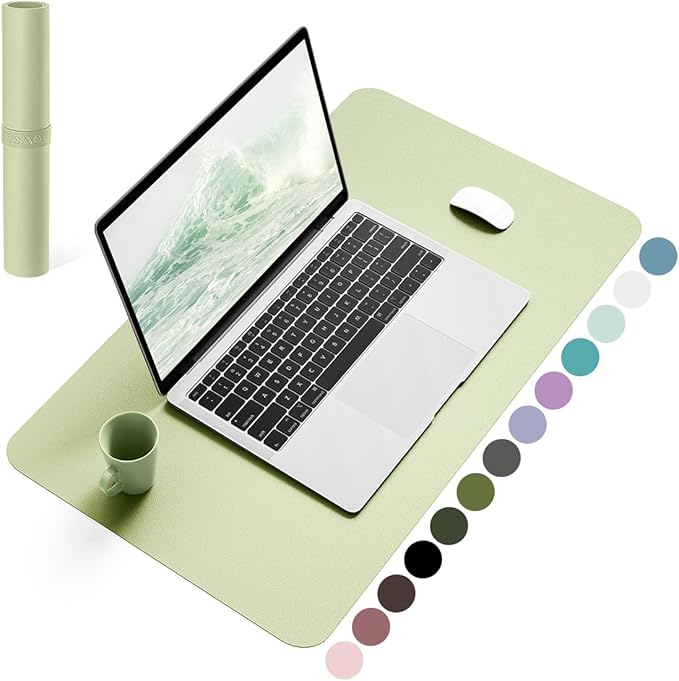YSAGi Non-Slip Leather Desk Pad, Waterproof Laptop Computer Desk Keyboard Mat by YSAGi