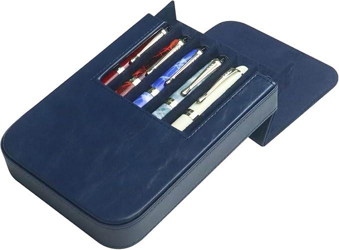 MIVLXLX Leather 6 Fountain Pen/Pencil Tray Case, Magnetic Closure - Image 7