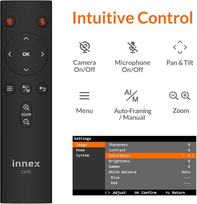 Innex C570 120-Degree Wide Angle Webcam 4K - Image 6