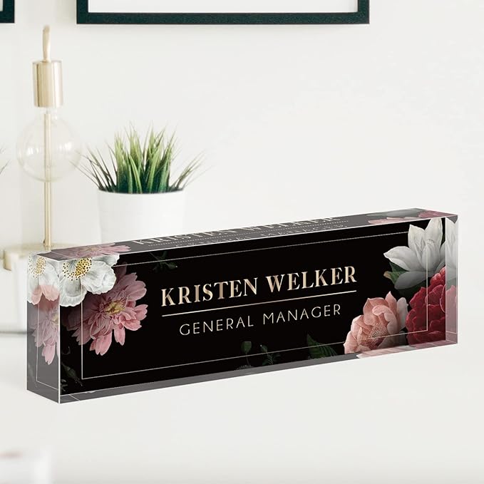 Desk Name Plate Personalized, Custom Name Plates by SalaGraphics