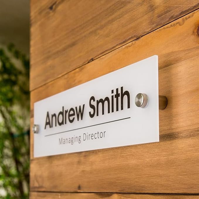 Personalized Office Door Sign, Custom Acrylic Name Plate - Image 2