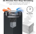 Bonsaii Paper Shredder, 18-Sheet 60-Minutes Shredder - Image 3
