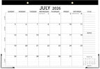 Desk Calendar 2026-2027, 17" x 12" Large Desk Calendar July 2026 to December 2027, 18 Months Calendar for Home Office