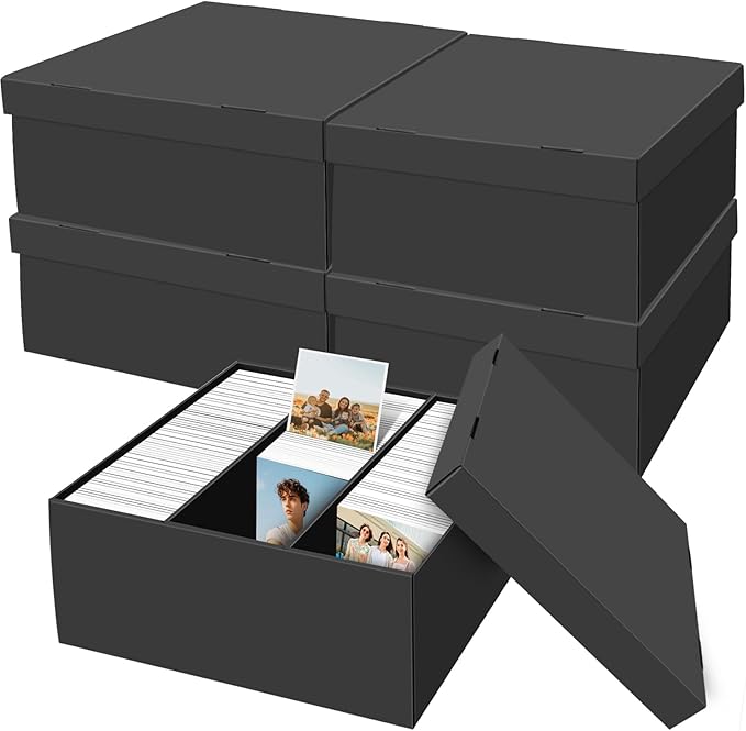 REAQUE 5 Pack Photo Storage Boxes by REAQUE