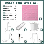 MULSAME Pegboard Combination Kit, 25.2" x 50.4" Wall Mounted Storage Set - Image 4