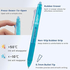 ParKoo Erasable Gel Pens, 15 Colors Retractable Erasable Pens Clicker, Fine - Image 3