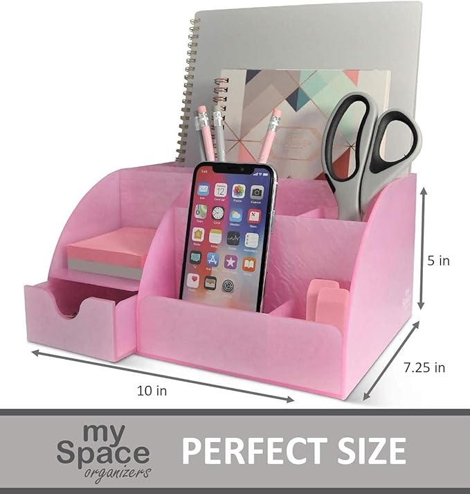 Pink Desk Organizer Office, - Image 6