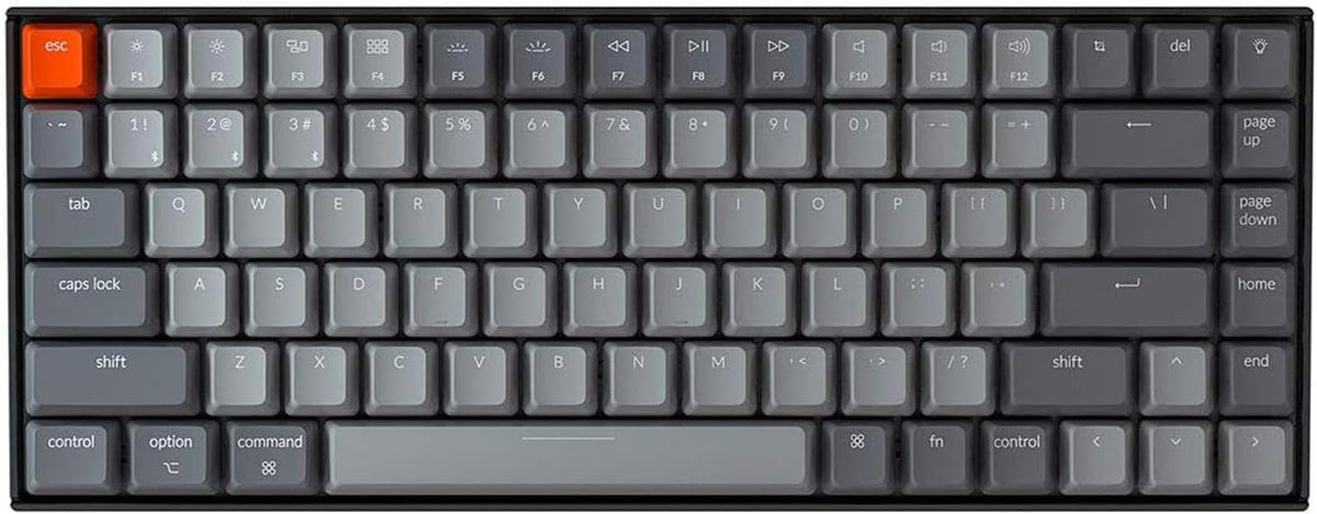 Keychron K2 75% Layout Bluetooth Mechanical Keyboard Super Red Switch/White L...